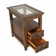 Bowery Hill Contemporary Chairside Wood End Table in Brown