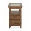 Bowery Hill Contemporary Chairside Wood End Table in Brown