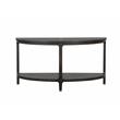 Bowery Hill Contemporary Demilune Wood Sofa Table in Black Finish