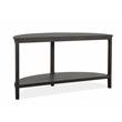 Bowery Hill Contemporary Demilune Wood Sofa Table in Black Finish