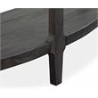 Bowery Hill Contemporary Demilune Wood Sofa Table in Black Finish
