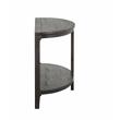Bowery Hill Contemporary Demilune Wood Sofa Table in Black Finish