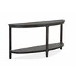 Bowery Hill Contemporary Demilune Wood Sofa Table in Black Finish