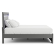 Bowery Hill Platform Wood Cal King Bed with LED Light in Gray