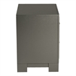 Bowery Hill Wood Acrylic Hardware 2-Drawer Nightstand in Gray