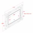 Bowery Hill Modern Metal Wall Mirror with LED Light in Dark Brown