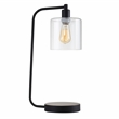 Bowery Hill Modern / Contemporary Metal Table Lamp in Black Finish