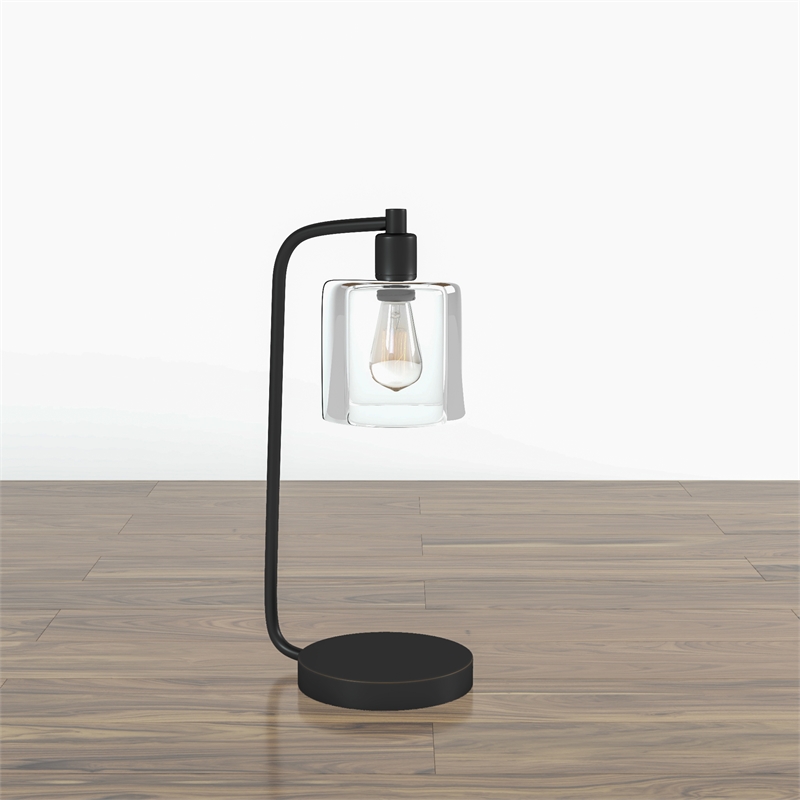 Bowery Hill Modern / Contemporary Metal Table Lamp in Black Finish