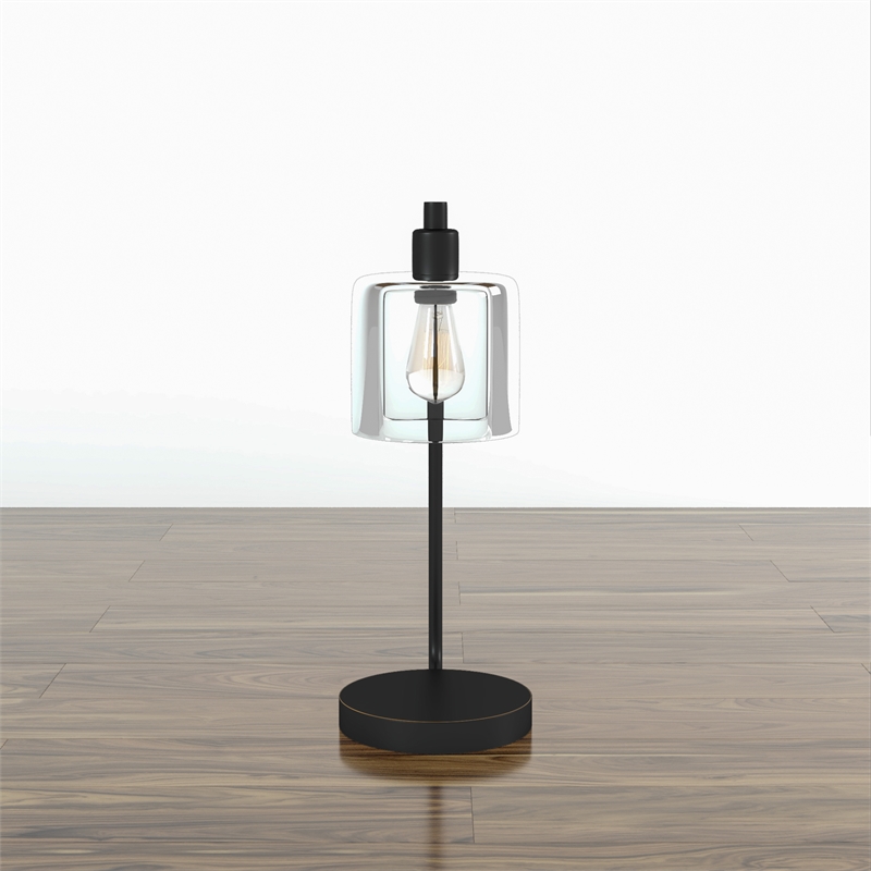 Bowery Hill Modern / Contemporary Metal Table Lamp in Black Finish