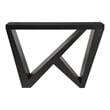 Bowery Hill Wood W-Shaped Legs Console Table in Black Finish