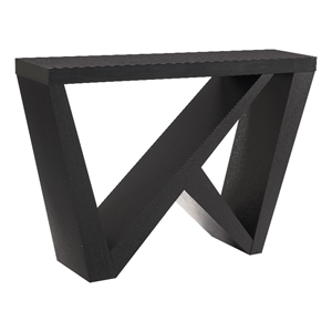 Bowery Hill Wood W-Shaped Legs Console Table in Black Finish