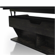 Bowery Hill Contemporary Wood Lift-Top Coffee Table in Black