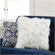 Bowery Hill Contemporary Microfiber Upholstered Sofa in Navy