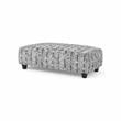 Bowery Hill Modern Fabric Rectangular Ottoman in Bluish Gray