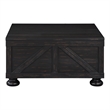 Bowery Hill Modern Wood Hidden Storage Coffee Table in Black