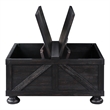 Bowery Hill Modern Wood Hidden Storage Coffee Table in Black