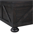 Bowery Hill Modern Wood Hidden Storage Coffee Table in Black