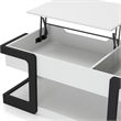 Bowery Hill Modern Wood Lift-Top Storage Coffee Table in White