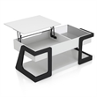 Bowery Hill Modern Wood Lift-Top Storage Coffee Table in White