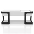 Bowery Hill Modern Wood Lift-Top Storage Coffee Table in White