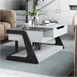 Bowery Hill Modern Wood Lift-Top Storage Coffee Table in White