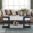 Bowery Hill Modern Wood Lift-Top Storage Coffee Table in White