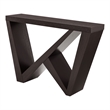 Bowery Hill Modern Wood W-Shaped Legs Console Table in Red Cocoa