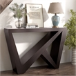 Bowery Hill Modern Wood W-Shaped Legs Console Table in Red Cocoa