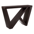 Bowery Hill Modern Wood W-Shaped Legs Console Table in Red Cocoa