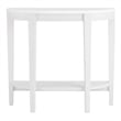 Bowery Hill Modern Wood Console Table with Bottom Shelf in White