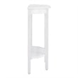 Bowery Hill Modern Wood Console Table with Bottom Shelf in White