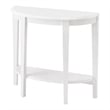 Bowery Hill Modern Wood Console Table with Bottom Shelf in White