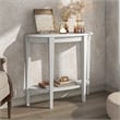 Bowery Hill Modern Wood Console Table with Bottom Shelf in White