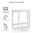 Bowery Hill Modern Wood Console Table with Bottom Shelf in White