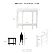 Bowery Hill Modern Wood Console Table with Bottom Shelf in White