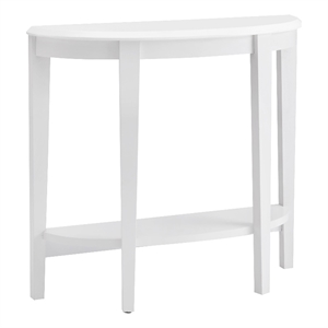 Bowery Hill Modern Wood Console Table with Bottom Shelf in White