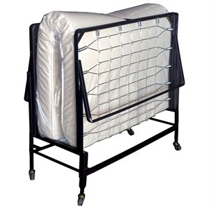 Bowery Hill Black Metal 30-Inch Rollaway Bed Frame with Mattress