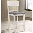 Bowery Hill Wood 7-Piece Round Counter Height Table Set in White