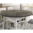 Bowery Hill Wood 7-Piece Round Counter Height Table Set in White