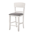 Bowery Hill Wood 7-Piece Round Counter Height Table Set in White