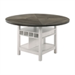 Bowery Hill Wood 7-Piece Round Counter Height Table Set in White