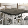 Bowery Hill Wood 7-Piece Round Counter Height Table Set in White