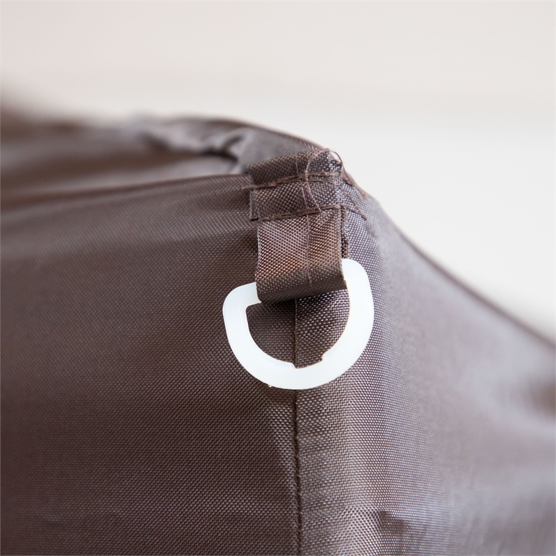 Bowery Hill 6' Outdoor Burgundy Fabric Canopy Pop-Up Gazebo Tent