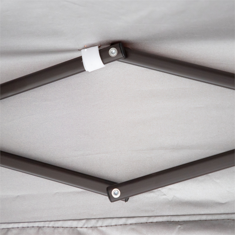 Bowery Hill 6' Outdoor Burgundy Fabric Canopy Pop-Up Gazebo Tent