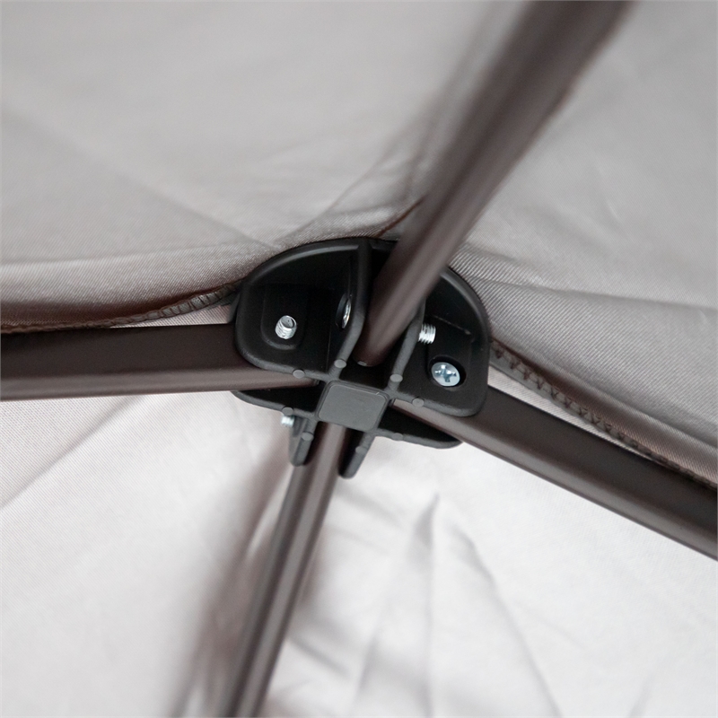 Bowery Hill 6' Outdoor Burgundy Fabric Canopy Pop-Up Gazebo Tent