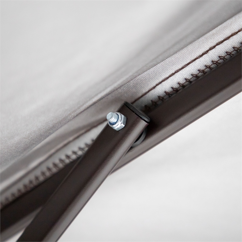 Bowery Hill 6' Outdoor Burgundy Fabric Canopy Pop-Up Gazebo Tent