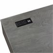 Bowery Hill Contemporary Wood Writing Desk with USB in Gray Finish