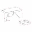 Bowery Hill Contemporary Wood Writing Desk with USB in Gray Finish