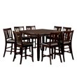Bowery Hill Modern Espresso Wood 9-Piece Counter Height Dining Set