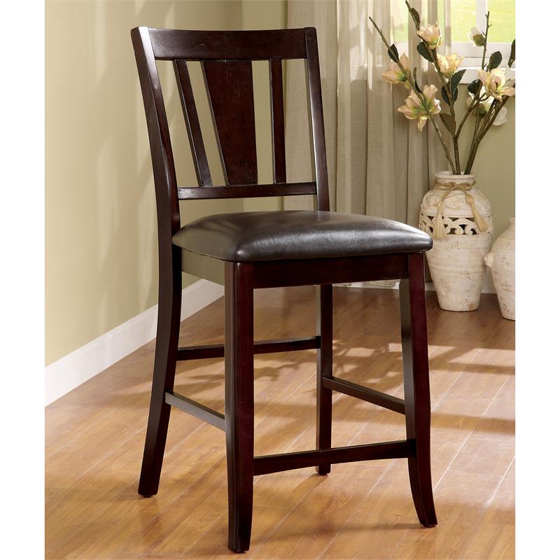 Bowery Hill Modern Espresso Wood 9-Piece Counter Height Dining Set